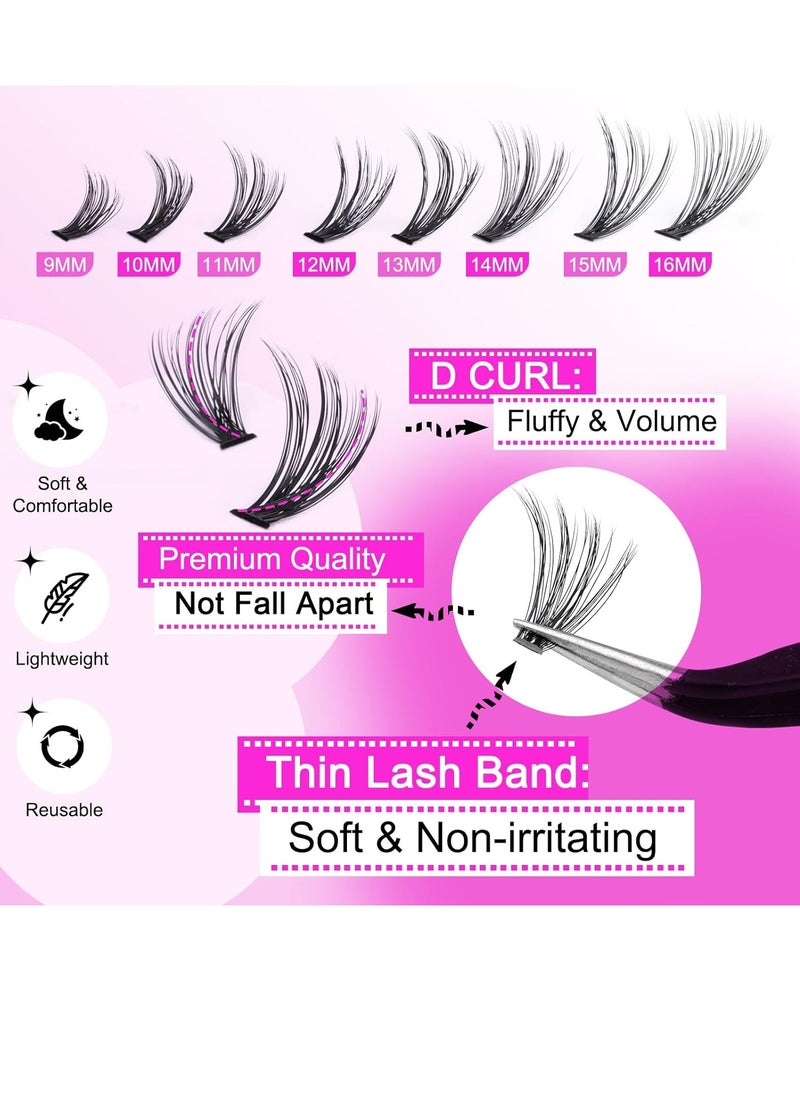 Eyelash Extension Kit 320pcs Lash Clusters D Curl 9-16mm Mix 40D Individual Lashes with Lash Bond and Seal and Remover Lash Applicator for Lash Extension Beginners - pzsku/ZDFCF649509EC70FEFC9DZ/45/_/1732882919/bf3ffde5-ef76-44a3-a57a-63fbb13d3aec