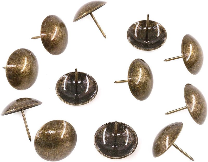 Keadic 60Pcs [ 1-3/16" in Diameter ] Antique Upholstery Tacks Furniture Nails Pins Assortment Kit for Upholstered Furniture Cork Board or DIY Projects - Bronze - Image 5
