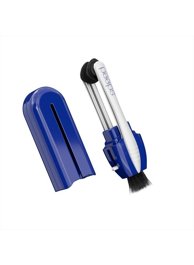 Peeps CarbonKlean Peeps Glasses Cleaner - for Eyeglasses, Reading Glasses, and More - Lens Cleaner with Carbon Microfiber Tech - Injected Blue - 1 Count (Pack of 1)  - Image 1