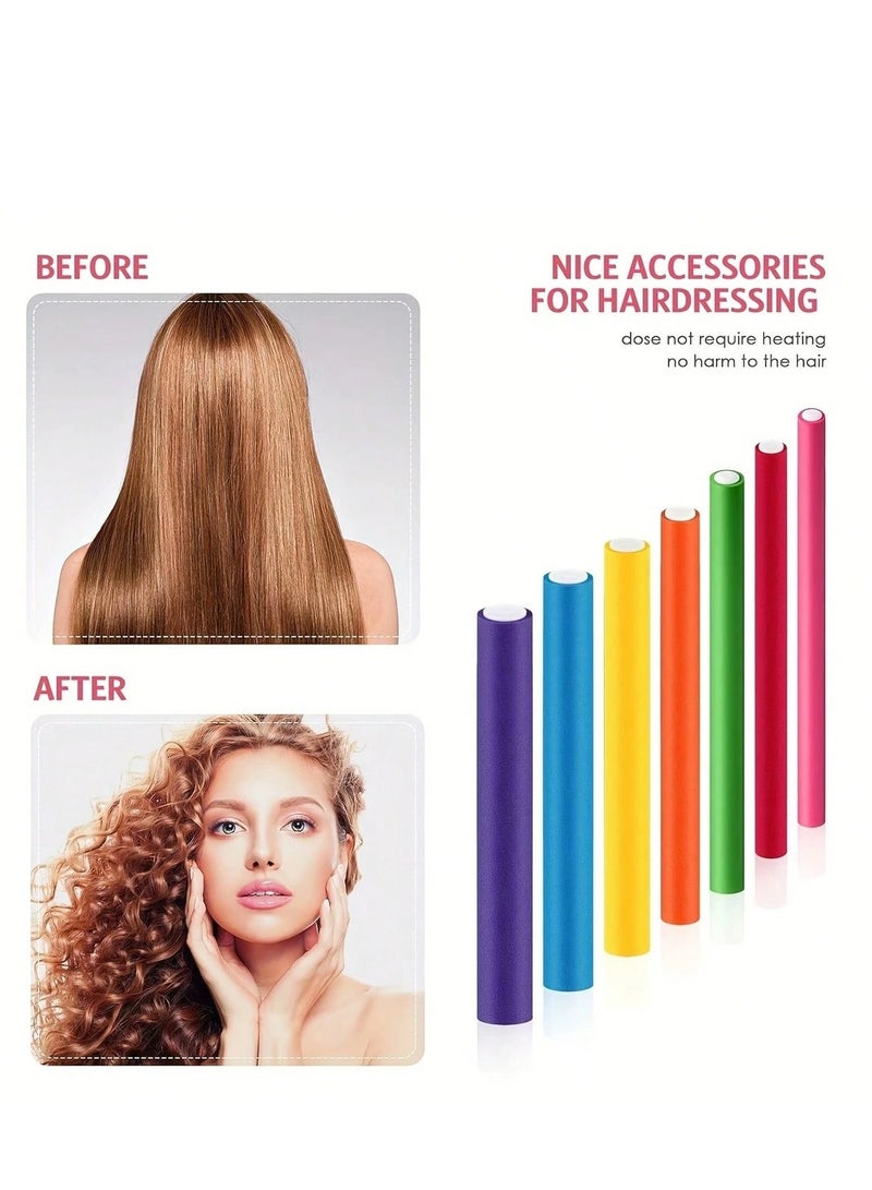 Shein Flexible Hair Curlers Set – 10 Pcs Random Colors Soft Rollers for Easy Hair Styling - Image 3