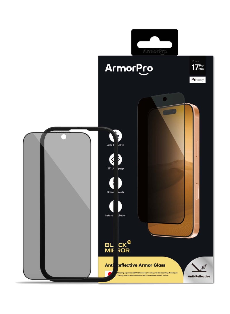 ارمور برو حماية شاشة خصوصية، iPhone 17 Pro Max، حماية خصوصية، مضاد للانعكاس - Image 1