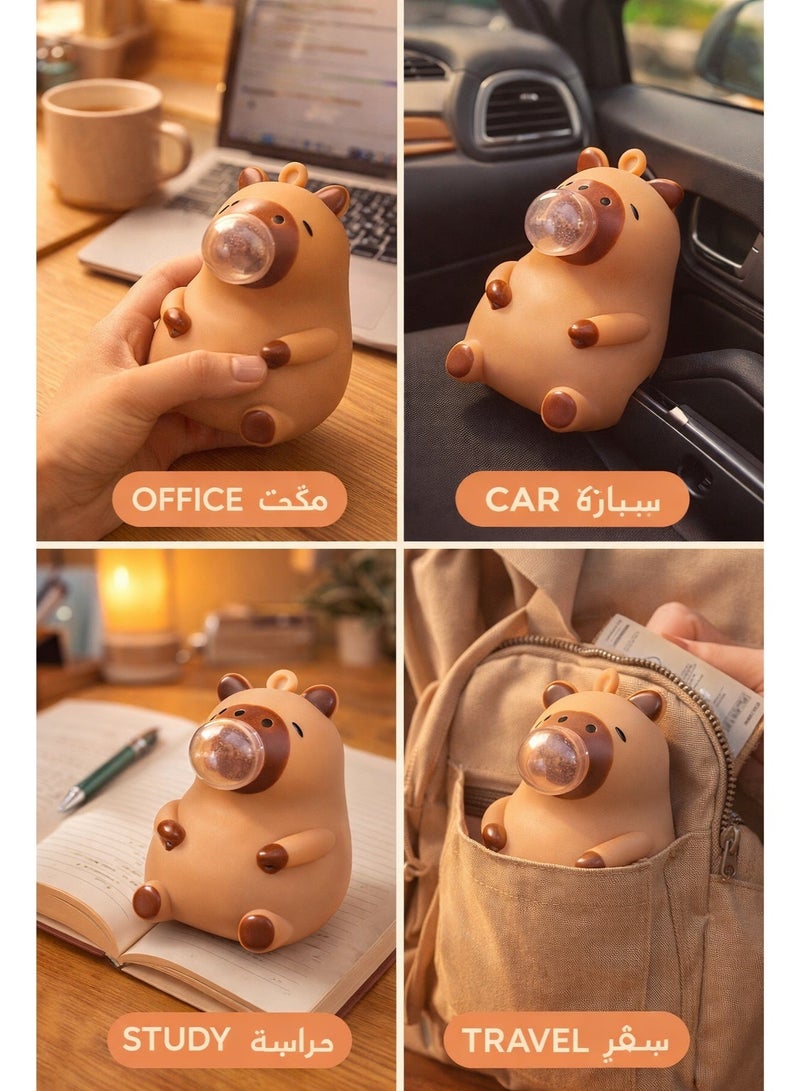 Capybara Squishy Bubble Fidget Toy | Squeeze-to-Inflate Stress Relief Popper, Soft Sensory Anti-Anxiety Desk Toy | Cute Decompression Gift for Kids & Adults - Image 4