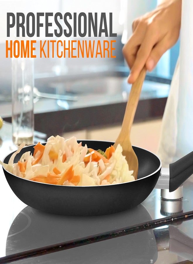 نيوتري شيف مقلاة مفتوحة غير لاصقة مقاس 10 بوصات، خالية من حمض البيرفلوروكتانويك (PFOA)، مقلاة كبيرة غير لاصقة، أدوات مطبخ - متوافقة مع طقم أدوات مطبخ نوتري شيف غير اللاصقة، موديل NCCWA13 - نوتري شيف PRTNCCWA13LFP - Image 5