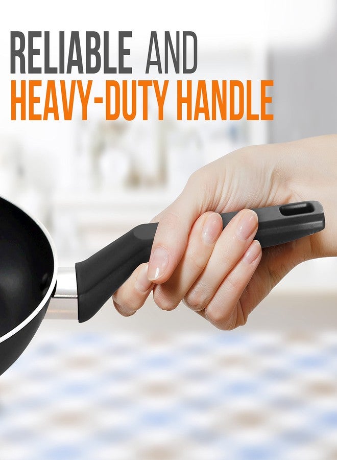 نيوتري شيف مقلاة مفتوحة غير لاصقة مقاس 10 بوصات، خالية من حمض البيرفلوروكتانويك (PFOA)، مقلاة كبيرة غير لاصقة، أدوات مطبخ - متوافقة مع طقم أدوات مطبخ نوتري شيف غير اللاصقة، موديل NCCWA13 - نوتري شيف PRTNCCWA13LFP - Image 4
