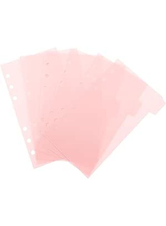 Purple A6 Plastic Binder Dividers 6pcs Set Detachable Index Pages for Notebook Planner Filing - Image 1