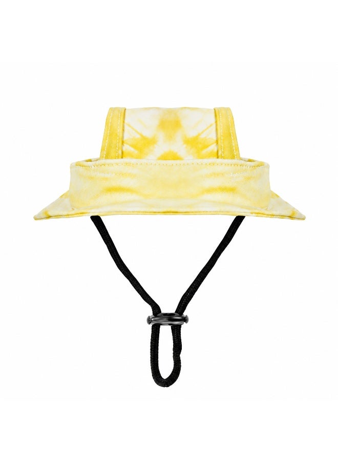 Pet Sun Visor Hat for Dogs and Cats, Adjustable Outdoor Sun Protection Cap with Ear Openings and Chin Strap, Lightweight Pet Summer Hat(Size: L) - Image 1