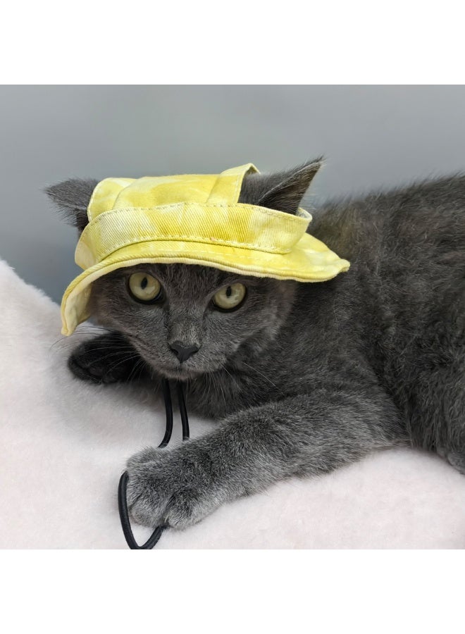 Pet Sun Visor Hat for Dogs and Cats, Adjustable Outdoor Sun Protection Cap with Ear Openings and Chin Strap, Lightweight Pet Summer Hat(Size: L) - Image 5