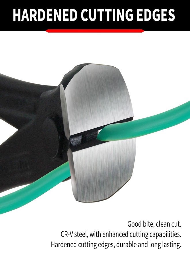 وايزأب كماشة سحب الأظافر من WISEUP، مقاس 7 بوصات، مصنوعة من الفولاذ الكروم الفاناديوم باللون الأسود، كماشة قطع طرفية، لأداة إزالة الدبابيس أو أدوات تركيب الأرضيات (7 بوصات) - Image 5