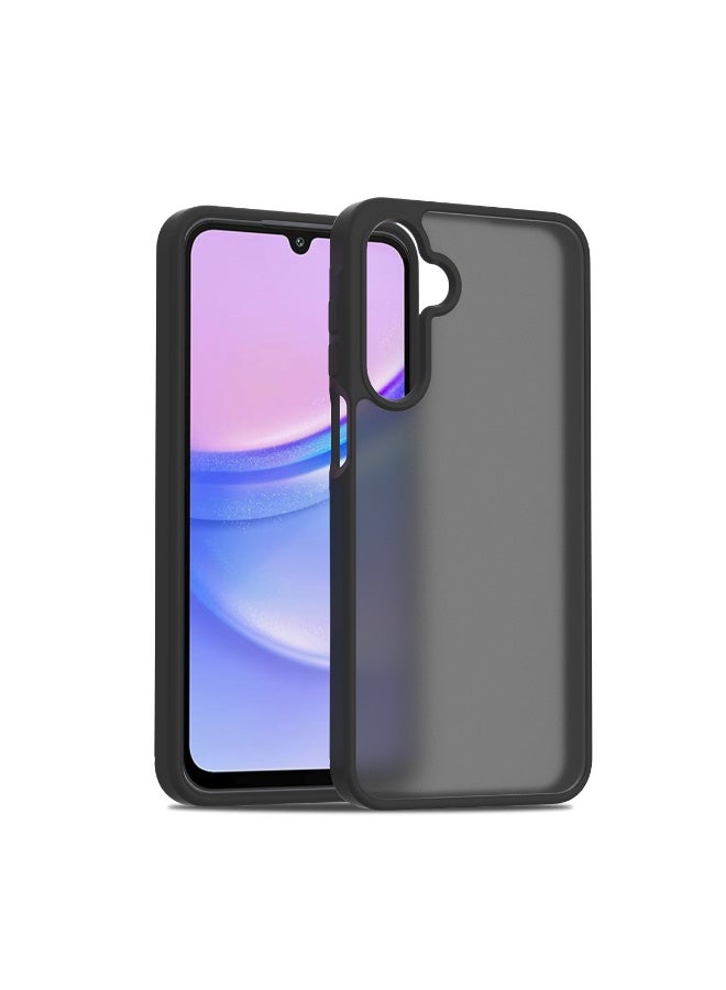 NIBEMINENT Semi Transparent Anti Fall Protection Case With Magsafe For Samsung A55, Black