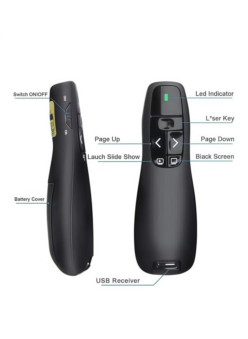 WIRELESS 2.4G Wireless PPT Demonstrator Red Laser Pen Pointer USB Demo Remote Control - Image 3