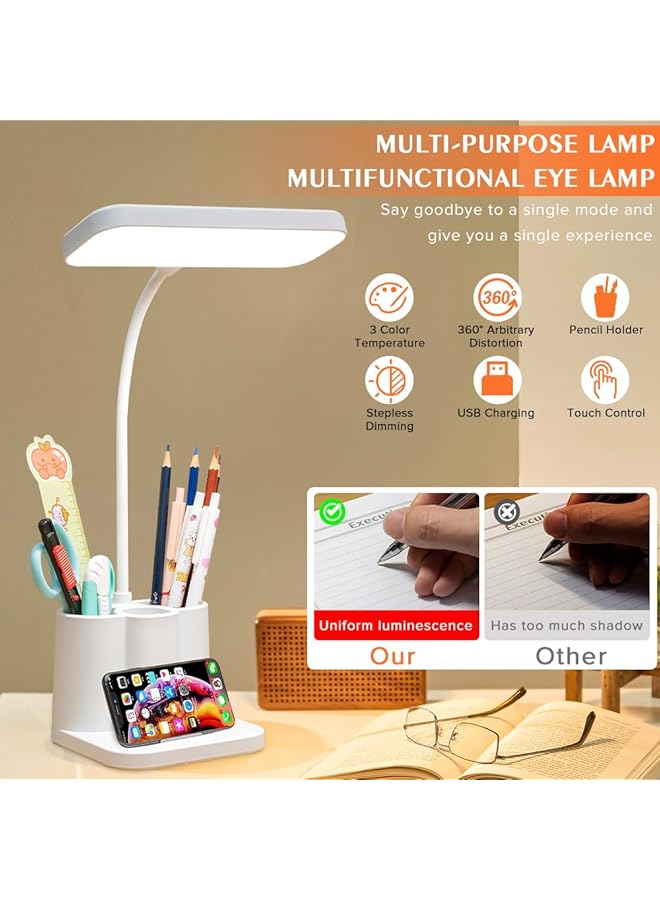 erorex Led Desk Lamp，Table Lamp Office Lamp 3 Color Modes Dimmable Eye Caring 360°Flexible Touch Control Desk Light For Desktop Study Lamp For Study Bedroom And Office - Image 2