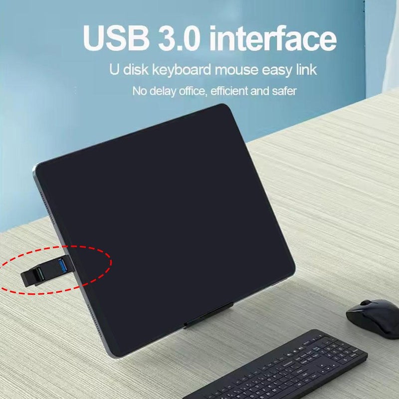 Portable multi-interface hub splitter with USB 3.0 high-speed hub, 3-port expansion hub, mini 1-to-3 splitter - Image 5
