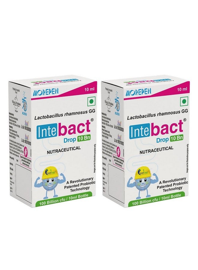Dr. Morepen قطرات بروبيوتيك إنتيباكت من موربين 10BN CFU | مكمل لصحة الأمعاء - عبوة 10 مل من 2 - Image 1