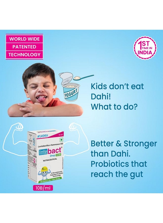 Dr. Morepen قطرات بروبيوتيك إنتيباكت من موربين 10BN CFU | مكمل لصحة الأمعاء - عبوة 10 مل من 2 - Image 2