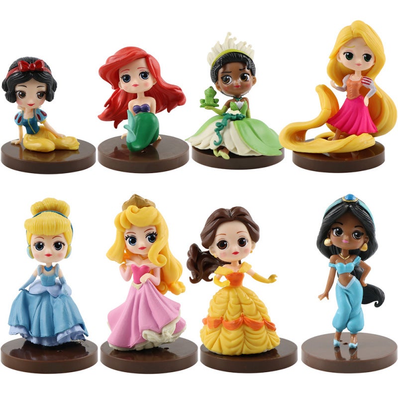 Princess Cake Topper: Compact Q Version Snow White & Mermaid Figurine - Durable High-Quality Plastic, Exquisite Fairy-Tale Design for Adult Collections, Birthday Parties & Themed Events - Image 5