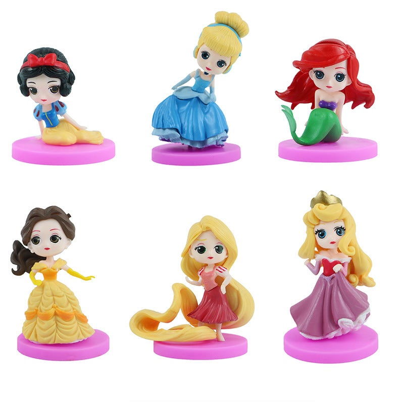 Princess Cake Topper: Compact Q Version Snow White & Mermaid Figurine - Durable High-Quality Plastic, Exquisite Fairy-Tale Design for Adult Collections, Birthday Parties & Themed Events - Image 4