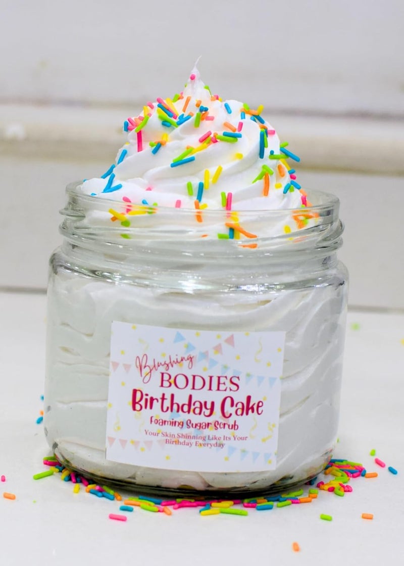 Generic Blushing Bodies Birthday Cake Foaming Sugar Scrub 120  - Image 1