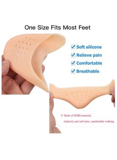 SYOSI Silicone Gel Toe Caps, Soft Silicone Gel Toe Protectors Covers Toe Caps Metatarsal Pads Ballet Pointe Pads with Forefoot Cushion Ballet Pointe Dance High Heel Shoe Pads, 2 Pairs  - Image 4
