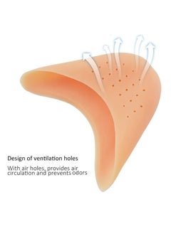 SYOSI Silicone Gel Toe Caps, Soft Silicone Gel Toe Protectors Covers Toe Caps Metatarsal Pads Ballet Pointe Pads with Forefoot Cushion Ballet Pointe Dance High Heel Shoe Pads, 2 Pairs  - Image 1