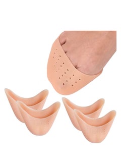 SYOSI Silicone Gel Toe Caps, Soft Silicone Gel Toe Protectors Covers Toe Caps Metatarsal Pads Ballet Pointe Pads with Forefoot Cushion Ballet Pointe Dance High Heel Shoe Pads, 2 Pairs  - Image 2