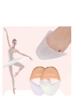 SYOSI Silicone Gel Toe Caps, Soft Silicone Gel Toe Protectors Covers Toe Caps Metatarsal Pads Ballet Pointe Pads with Forefoot Cushion Ballet Pointe Dance High Heel Shoe Pads, 2 Pairs  - Image 3