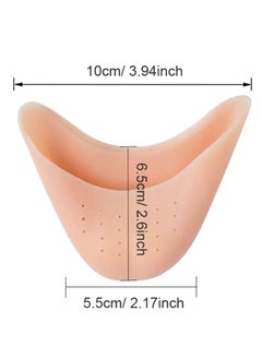 SYOSI Silicone Gel Toe Caps, Soft Silicone Gel Toe Protectors Covers Toe Caps Metatarsal Pads Ballet Pointe Pads with Forefoot Cushion Ballet Pointe Dance High Heel Shoe Pads, 2 Pairs  - Image 5