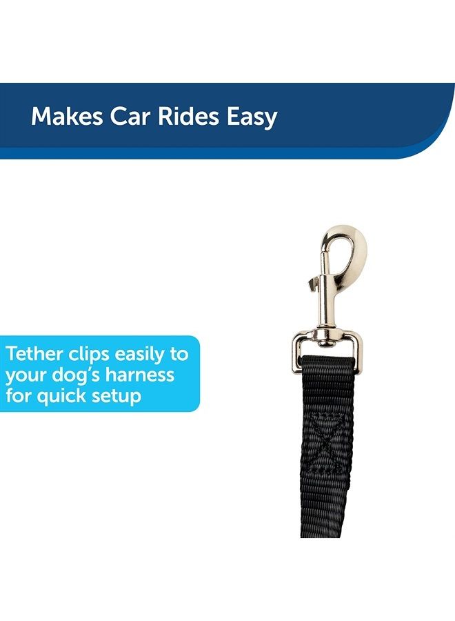 PetSafe Happy Ride Dog Zipline - Back Seat Leash, Great for Travel Red 72 IN