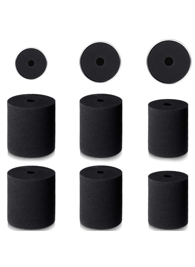Honoson Honoson 3 Sizes 6 Pieces Cup Turner Foam Tumbler Inserts for 12 Inch PVC Pipe Tumbler Inserts Accessories Fit 10 oz to 40 ozBlack 
