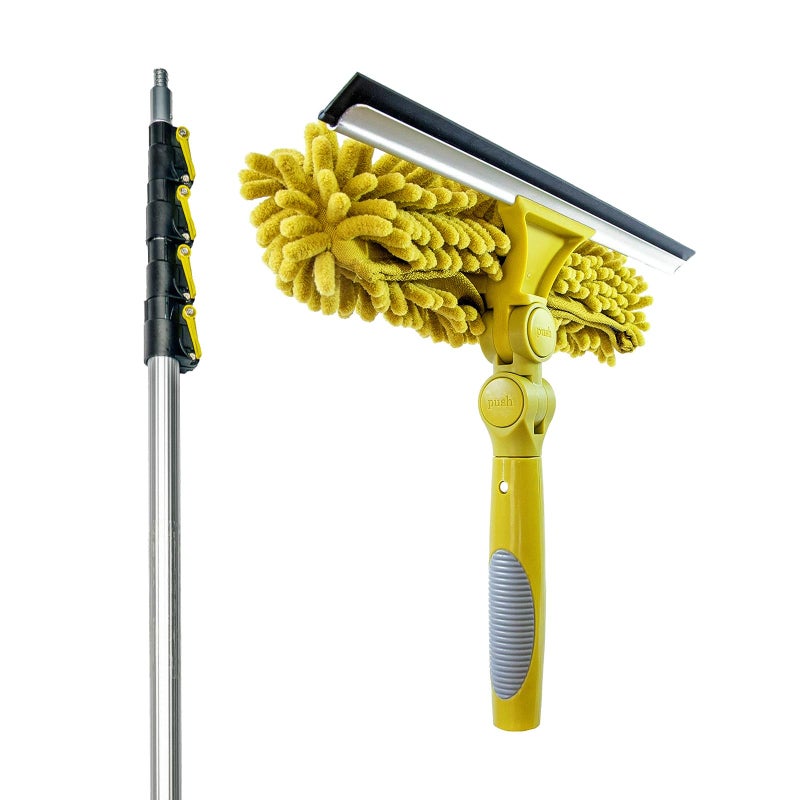 DOCAZOO DOCA Telescoping Pole 730 Ft  Extension Pole for Cleaning Feather Duster Window Washing Kit Paint Roller Window Squeegee  High Reach Extendable Kit for Indoor  Outdoor  Squeegee Dual Plane 