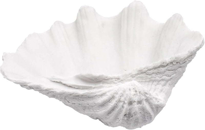 ALIWINER Leakproof sealed Resin Large Clam Shell Coastal Nautical Home Decor Seashell Figurine Gift for Bedroom Living Room Seashell 10.8" Global versatile design - Image 1