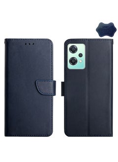 Case Cover For For OnePlus Nord CE 2 Lite 5G Genuine Leather Fingerprint-proof Horizontal Flip Phone Case(Blue)