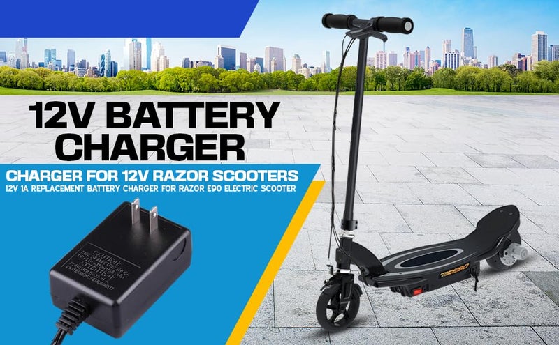 Precision Auto Products 12V Battery Charger for Razor E90-12V 1A Replacement Charger for Razor, PowerRider 360, Jr. Electric Wagon, Boreem Tankman, Mambo Liberty 312, Xcooter Tornado XC505GT2, Minimoto Submersible Cruiser - Image 4