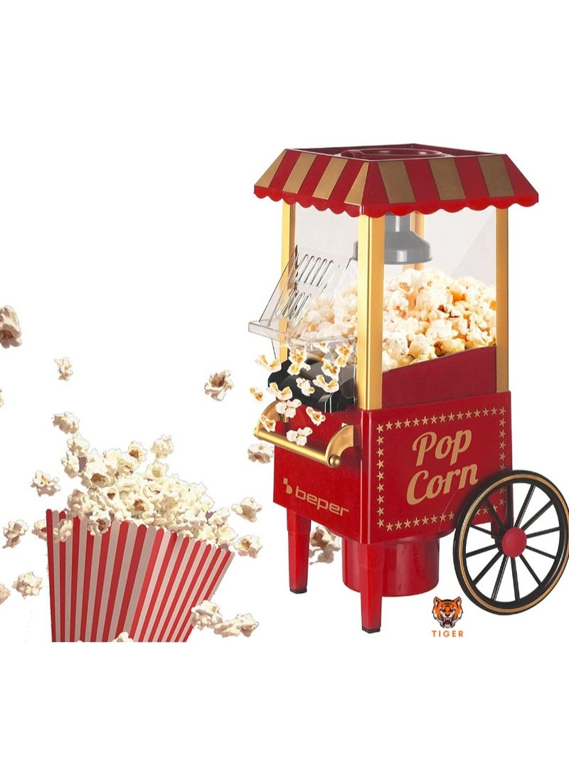 TIGER BT.651Y Popcorn Maker – 1200W, Oil-Free, Hot Air Circulation, Made with Acrylonitrile Butadiene Styrene - Image 1