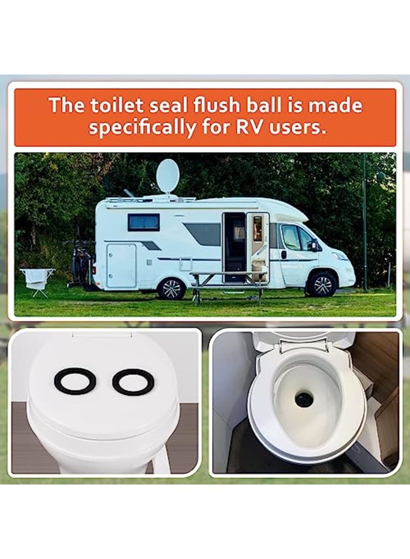 سيوسي RV Toilet Flush Ball Seal Replacement RV Accessories Flush Ball Gaskets for Dometic 300/310/320, Perfect Replacing Solve The Toilet Leakage Problem, Part Number 385311658 (2 Pack) - Image 2