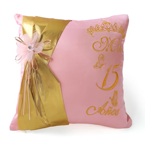 Rotel Quinceanera Pillow CoverCojines para 15 Aos De Quinceaera DecorationsMis 15 Aos Letrero Cojines De 15 Aos Decorado Numero 15 Crown Tiara Pillow Quinceanera Gift Idea - Image 1