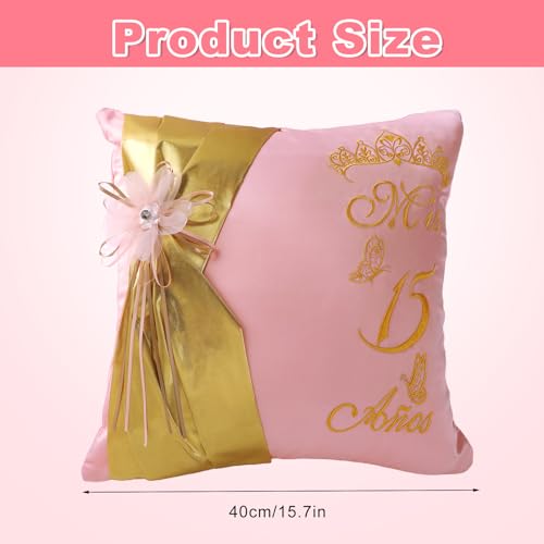 Rotel Quinceanera Pillow CoverCojines para 15 Aos De Quinceaera DecorationsMis 15 Aos Letrero Cojines De 15 Aos Decorado Numero 15 Crown Tiara Pillow Quinceanera Gift Idea - Image 3