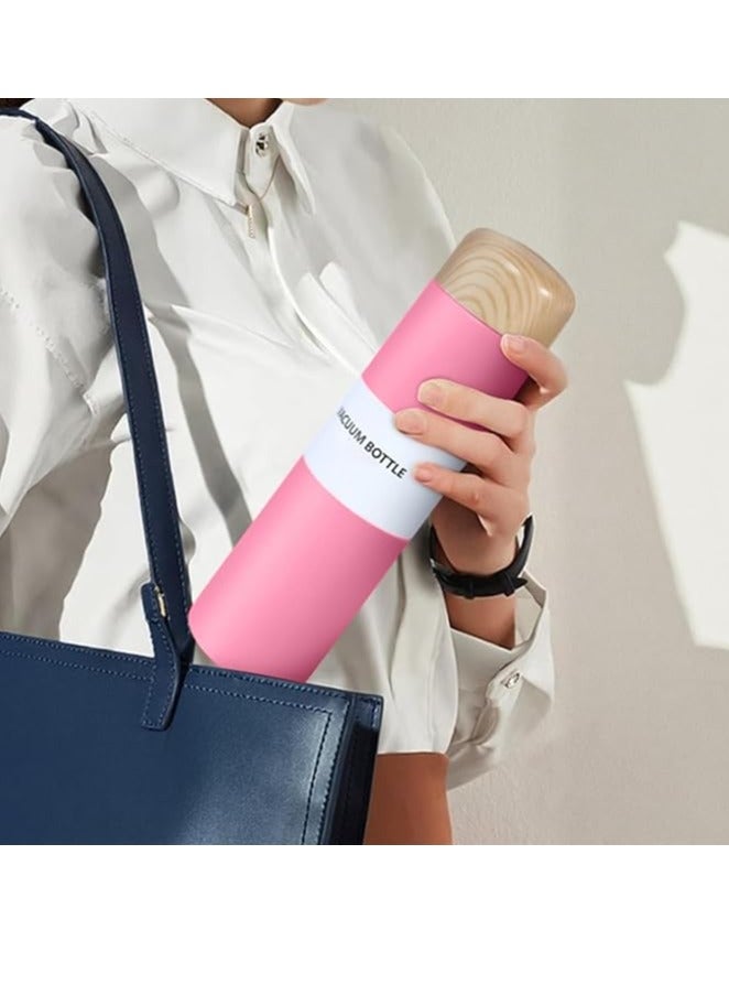 Generic Water Bottle, Vacuum Insulated Water Bottle 250ml, Slim Stainless Steel Thermos Cup, Pocket Thermos Wood Grain, Creative Outdoor Portable cup - Image 2