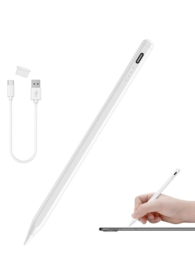 ZUKIMM Universal Stylus Pen for Android/IOS/Windows - Touch Pen with Magnetic for iPad Apple Pencil for Huawei/Lenovo/Samsung/Xiaomi(White)  - Image 1
