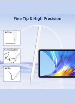 ZUKIMM Universal Stylus Pen for Android/IOS/Windows - Touch Pen with Magnetic for iPad Apple Pencil for Huawei/Lenovo/Samsung/Xiaomi(White)  - Image 2