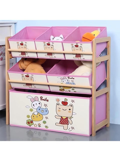Kids Deluxe Multi Box Toy Organizer with Storage Box, Toy Box and Storage, Boys Toy Box Storage (Kitten)