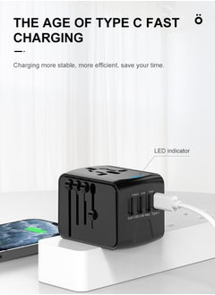 mriya Universal Travel Adapter with Multi-USB and Type-C Port with Overcurrent Protection  - Image 4
