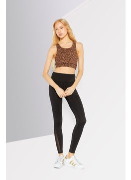 Michael Kors Women Crew Neck Sleeveless Animal Print Top, Brown  - Image 2