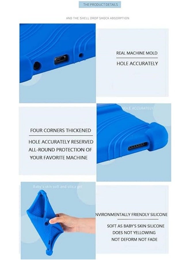 Generic - Compatible with TCL TAB 8 Plus (Model: 9138S) Kids Case Shockproof Soft Silicone Stand Cover for TCL TAB 8 Plus 8 inch - Image 1