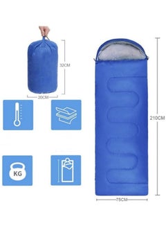 GGEROU Sleeping Bags Camping with Compression Sack, Ultralight Backpacking Sleeping Bags with Zipper, Suitable for Warm & Cold Weather for Hiking, Traveling, Outdoor Adventure Blue  - Image 4