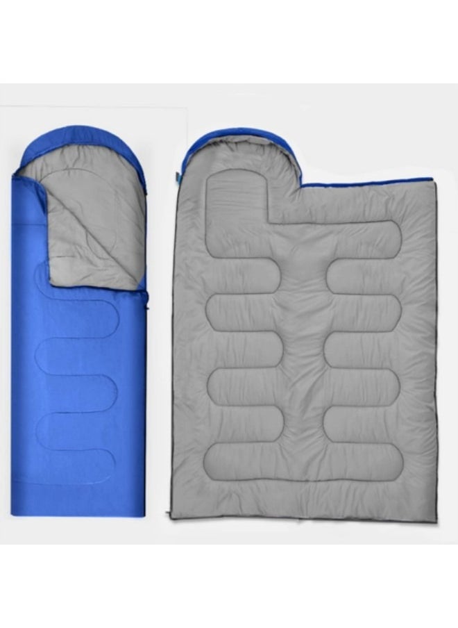 GGEROU Sleeping Bags Camping with Compression Sack, Ultralight Backpacking Sleeping Bags with Zipper, Suitable for Warm & Cold Weather for Hiking, Traveling, Outdoor Adventure Blue  - Image 5