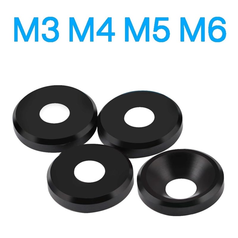 Cone Head Screw Gasket, Cone Washer, M3 M4 M5 M6 M8 M10 Washer Countersunk Conical Solid Plastic Flat Gasket Concave Convex Tapered Cone Insulation Washers (Size : M3x12x3 Cone, Color : 10Pcs) (Color - Image 4