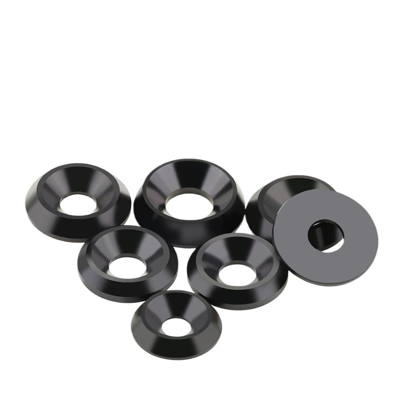Cone Head Screw Gasket, Cone Washer, M3 M4 M5 M6 M8 M10 Washer Countersunk Conical Solid Plastic Flat Gasket Concave Convex Tapered Cone Insulation Washers (Size : M3x12x3 Cone, Color : 10Pcs) (Color - Image 1