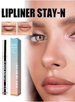 2-in-1 Lip Liner Pencil For Sculpting and Filling, Long-Lasting Intense Color