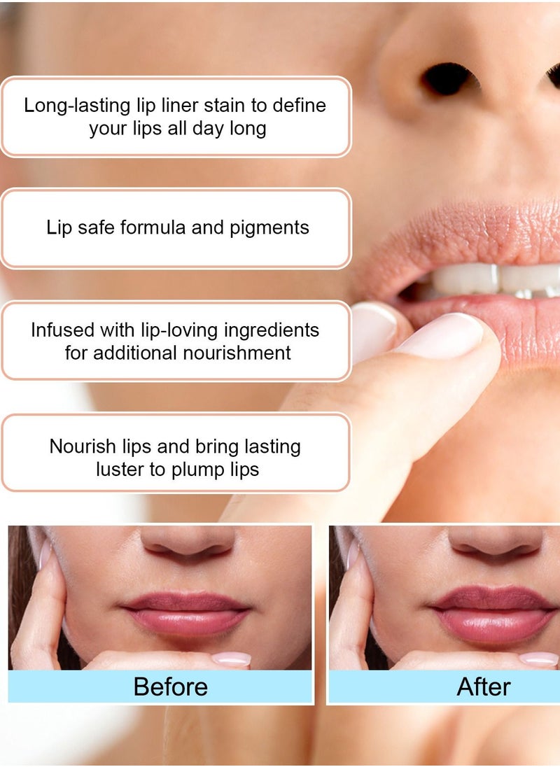 OUHOE - 2-in-1 Lip Liner Pencil For Sculpting and Filling, Long-Lasting Intense Color - Image 1
