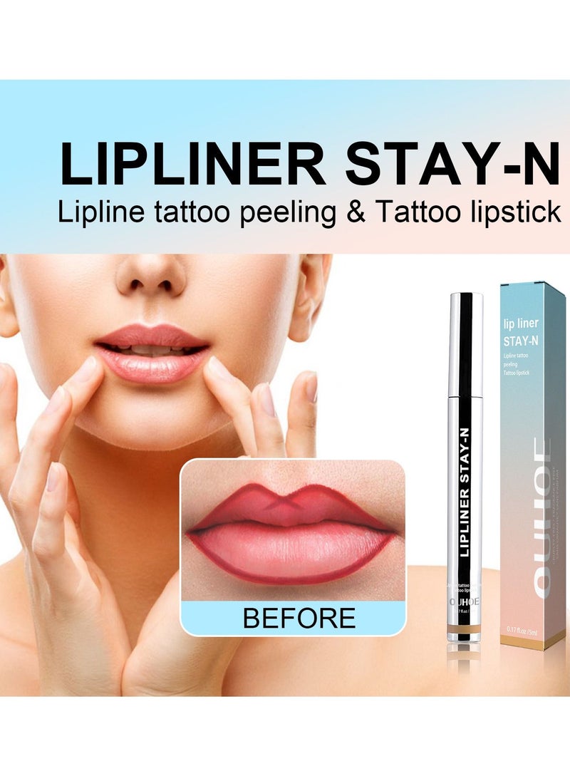 OUHOE - 2-in-1 Lip Liner Pencil For Sculpting and Filling, Long-Lasting Intense Color - Image 1